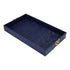Navy Croc Leather Tray Geo Gold